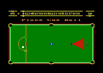 Alex Higgins World Snooker (UK) (1985) screen shot game playing